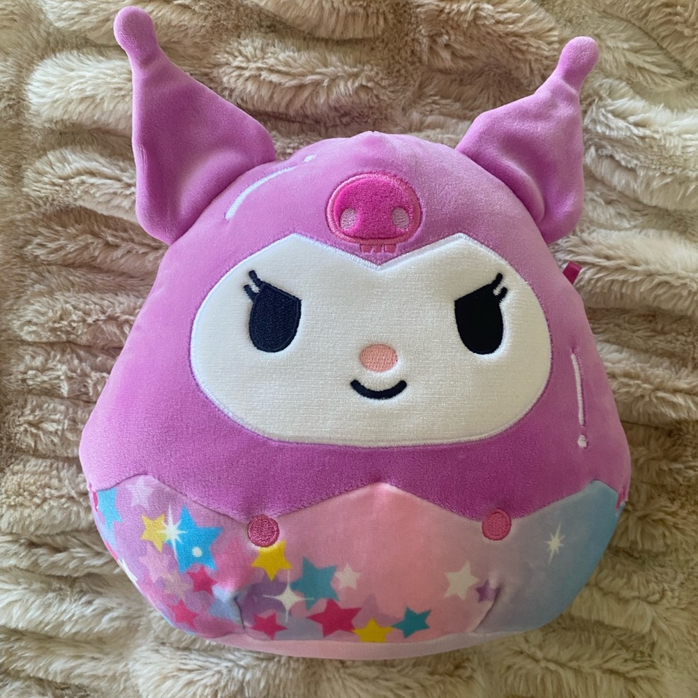 Kuromi Squishmallow Plush Sanrio Pastel Stars Super Soft Kawaii
